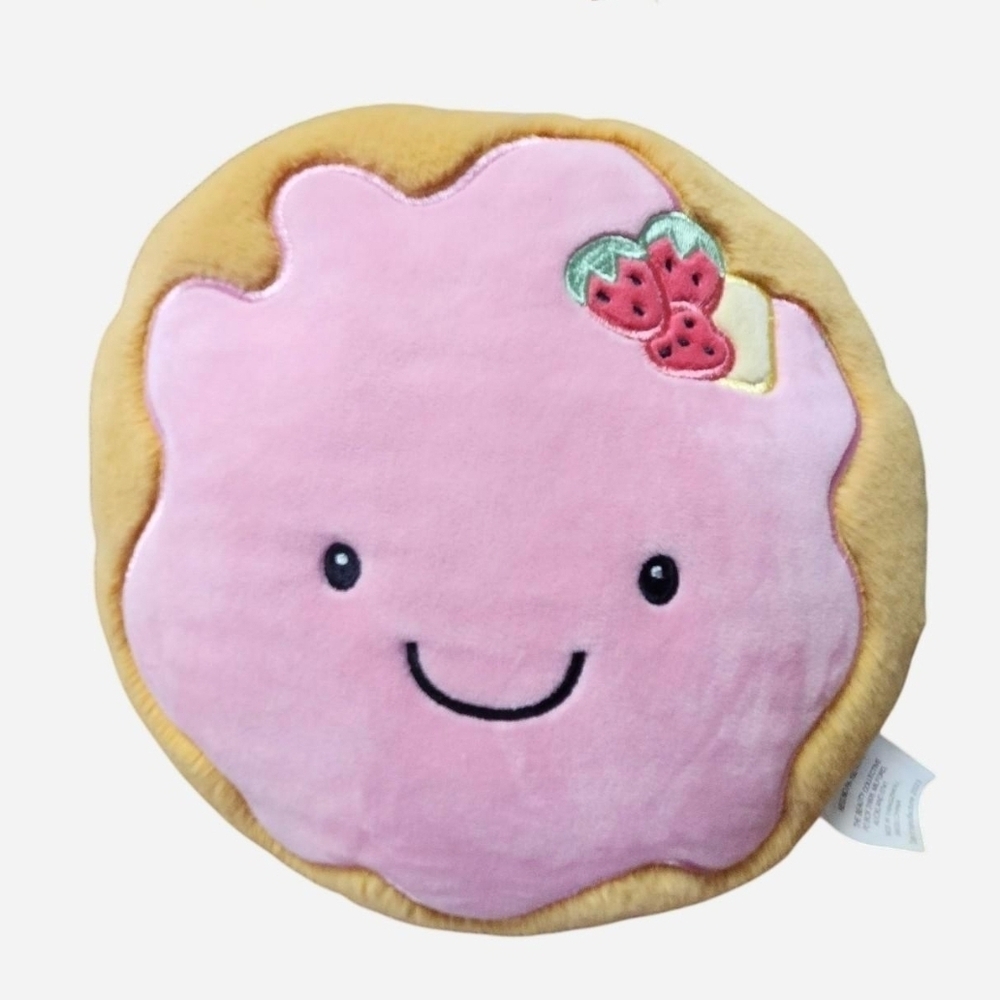 RARE Cuddle + Calm Huggable Strawberry Pancake Weighted Plush 9"